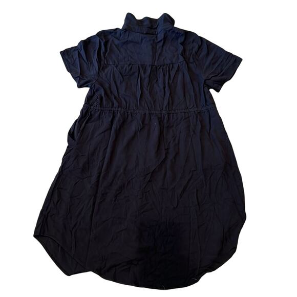 Torrid Women's Mini Twill Drawstring Shirt Dress Deep Black Size 1X - Picture 4 of 10